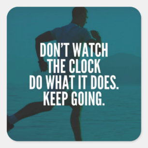Adesivo Quadrado Continuar - Motivação do Workout