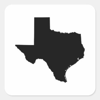 Adesivo Quadrado Contorno do Estado do Texas