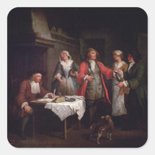 Adesivo Quadrado Contrato de Casamento