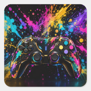Adesivo Quadrado Controlador de Jogo