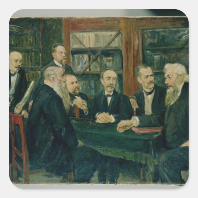 Adesivo Quadrado Convenção de Hamburgo dos Professores, 1906 (Frente)
