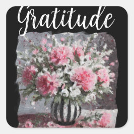 Adesivo Quadrado Convênio de Gratidão dos Cravos