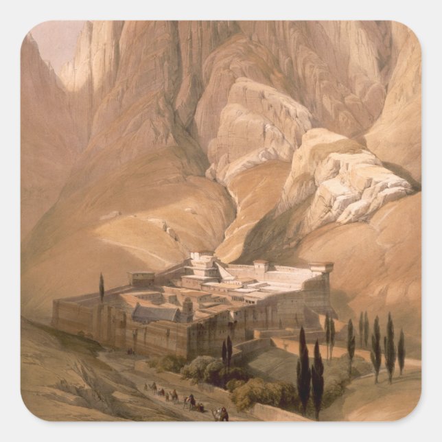 Adesivo Quadrado Convento da Rua Catherine com o Monte Horeb, fever (Frente)