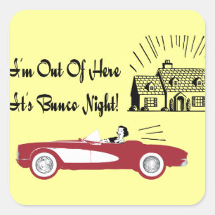 Adesivo Quadrado Conversível para Vermelhos Bunco Retroativos e Vin