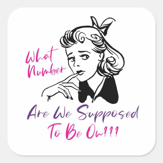 Adesivo Quadrado Convidado do Fator Bunco Engraçado (Frente)