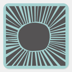 Adesivo Quadrado Convite de Mitzvah do bastão do bar de água da l