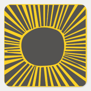 Adesivo Quadrado Convite de Mitzvah do bastão do bar de ÁGUA da LUA