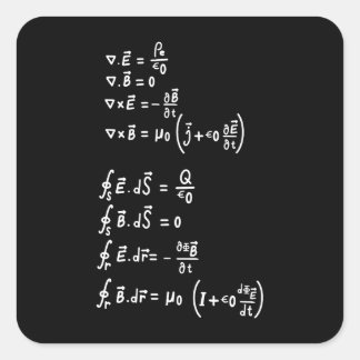 Adesivo Quadrado Convite para Professores de Fórmula de Física de M