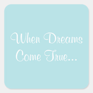 Adesivo Quadrado Convite Personalizado Azul Pó