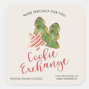 Adesivo Quadrado Cookie Exchange Trendy Watercolor