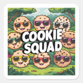 Adesivo Quadrado Cookie Squad