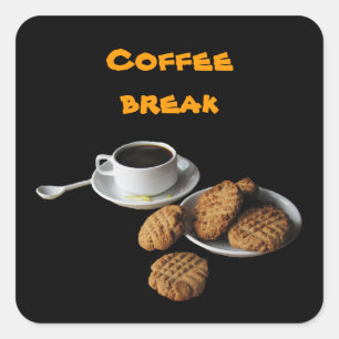 Adesivo Quadrado Cookies De Manteiga De Amendoim