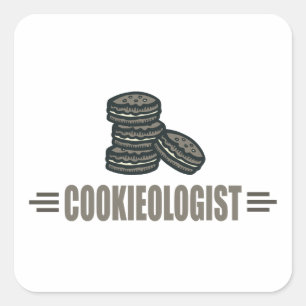 Adesivo Quadrado Cookies Engraçados