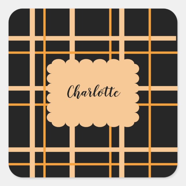 Adesivo Quadrado Cool Striped Pattern (Frente)