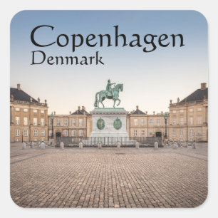 Adesivo Quadrado Copenhaga Dinamarca