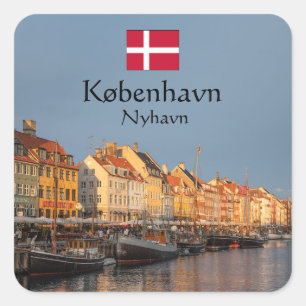 Adesivo Quadrado Copenhaga Dinamarca