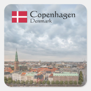 Adesivo Quadrado Copenhaga Dinamarca