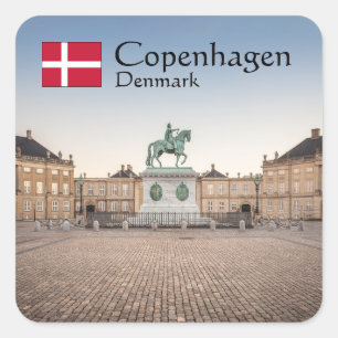 Adesivo Quadrado Copenhaga Dinamarca