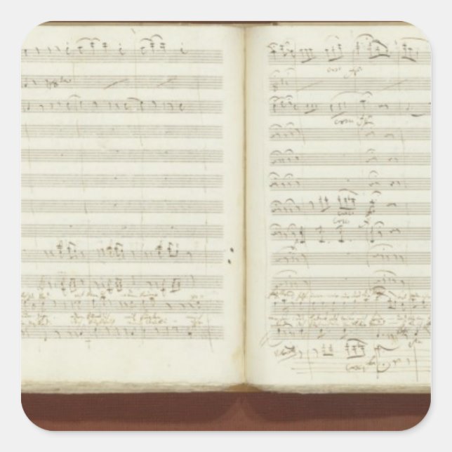 Adesivo Quadrado Cópia autografada de "A Flauta Mágica" (Frente)