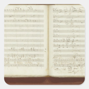 Adesivo Quadrado Cópia autógrafo 'do Flute mágico