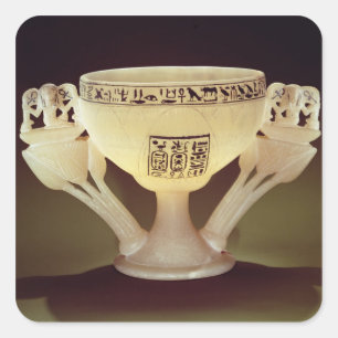 Adesivo Quadrado Copo de bebendo sob a forma do metade-aberto