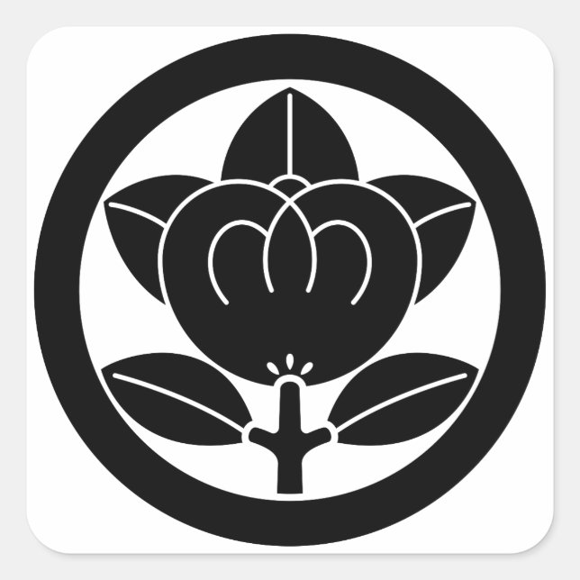 Adesivo Quadrado Cor de laranja mandarina em círculo (Frente)