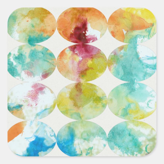 Adesivo Quadrado Cor de mesclagem II (Frente)