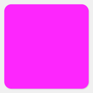 Adesivo Quadrado Cor do FFF00FF, cor rosa quente, opção para adicio