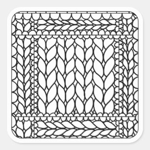 Adesivo Quadrado COR OS SEUS PRÓPRIOS KNIT PURL PURL Grandes Padrõe