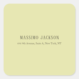 Adesivo Quadrado Cor pastel personalizada nome minimalista personal