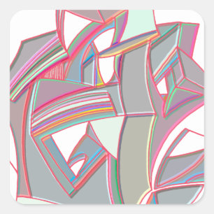 Adesivo Quadrado Cor Personalizada