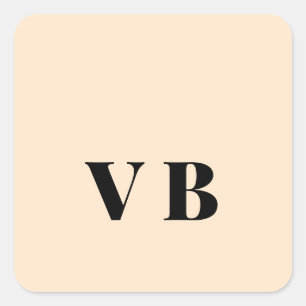 Adesivo Quadrado cor personalizada pastel simples mínima sólida per