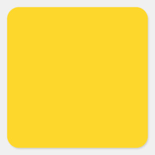 Adesivo Quadrado Cor Sólida da Moda Personalizável do Amarelo Can