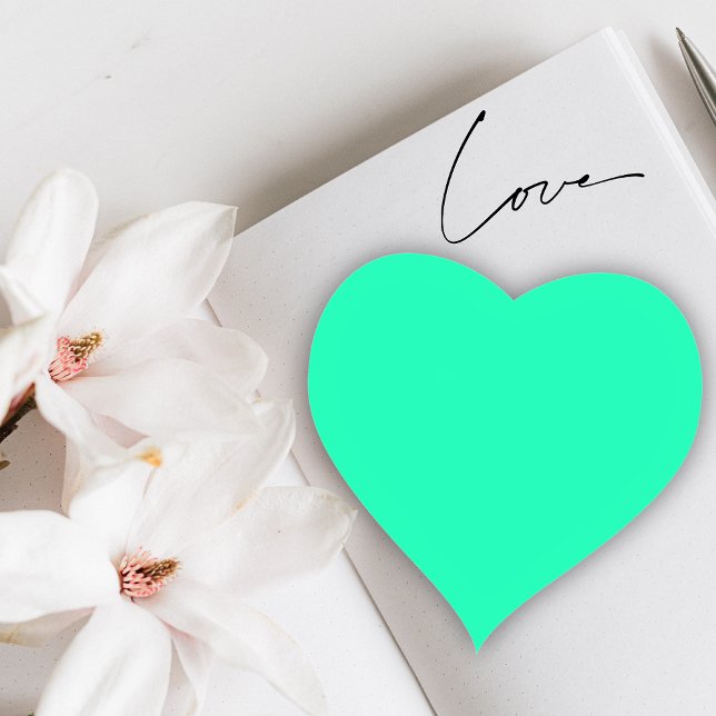 Adesivo Quadrado Cor Sólida Verde do Seafoam | Clássico | Elegante (Criador carregado)