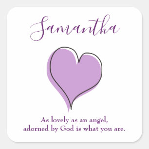 Adesivo Quadrado Coração bonito