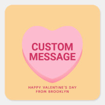 Coração de conversação de mensagens personalizadas