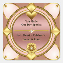 💖 Coração de Rosa Dourado Celebração de Casal 🌸