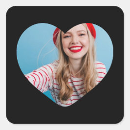 Adesivo Quadrado coração do autocolante personalizado