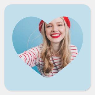 Adesivo Quadrado coração do autocolante personalizado