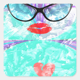 Adesivo Quadrado Coração perfeito