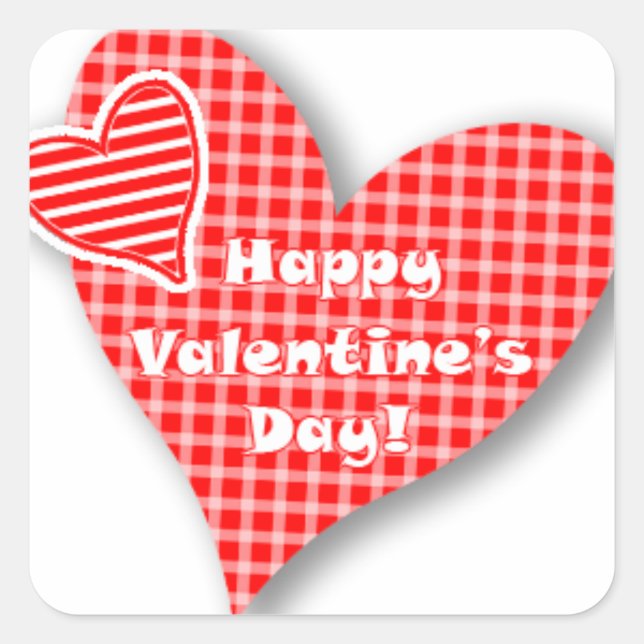 Adesivo Quadrado Corações do namorados (Frente)