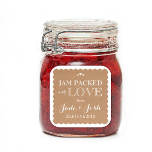 Adesivo Quadrado Corações do papel de embalagem que Wedding a