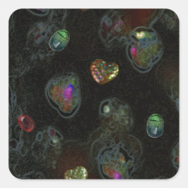 ADESIVO QUADRADO CORAÇÕES E CABOCHÕES