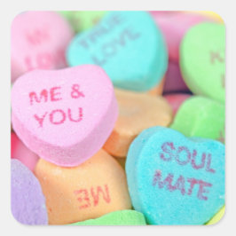 Adesivo Quadrado Corações namorados