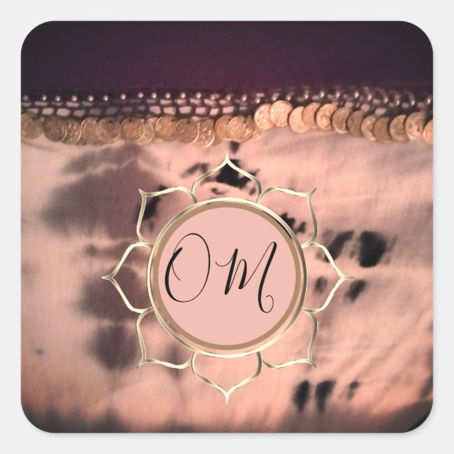 Adesivo Quadrado Corante Rosa Esbranquiçado OM Lotus (Frente)