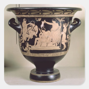 Adesivo Quadrado Corante vermelho-ártico representando Orestes como