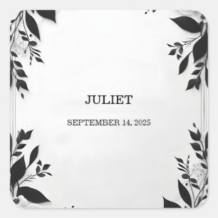 Adesivo Quadrado Corda Bonita Somos Chá de panela Casando