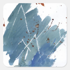 Adesivo Quadrado Cordilheira Azul