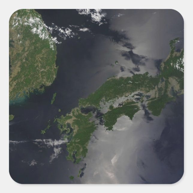 Adesivo Quadrado Coreia do Norte e do Sul, (Frente)