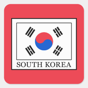 Adesivo Quadrado Coreia do Sul
